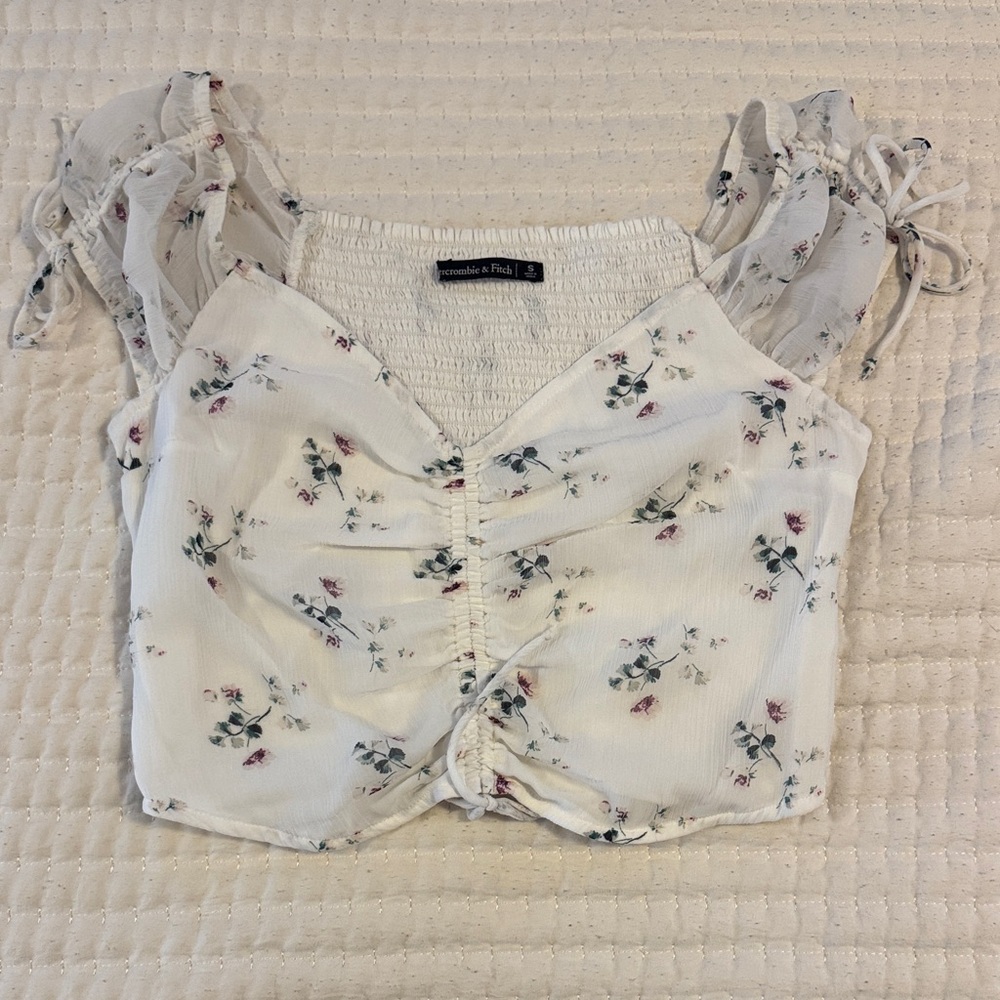 Abercrombie & Fitch White Floral Blouse